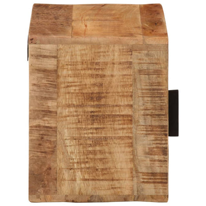 vidaXL Wall-mounted Bedside Cabinet 40x30x25 cm Solid Wood Mango 4