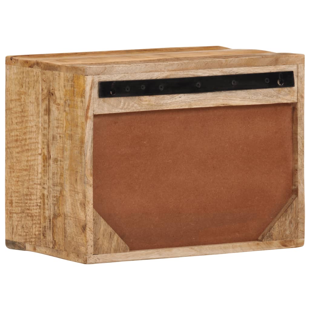 vidaXL Wall-mounted Bedside Cabinet 40x30x25 cm Solid Wood Mango 5