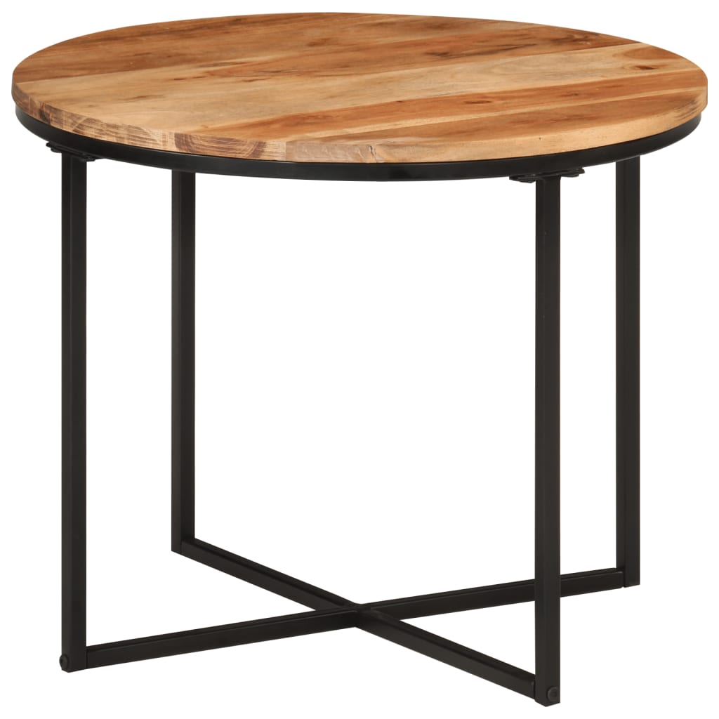 vidaXL Coffee Table 55x55x45 cm Solid Wood Acacia and Iron 1