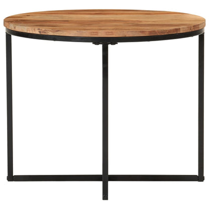 vidaXL Coffee Table 55x55x45 cm Solid Wood Acacia and Iron 2