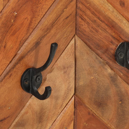 vidaXL Wall Coat Rack 90x1x35 cm Solid Wood Acacia and Iron 4