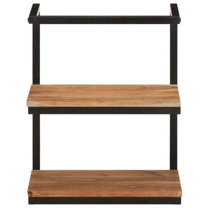 vidaXL Wall Shelf 40x30x50 cm Solid Wood Acacia and Iron 2