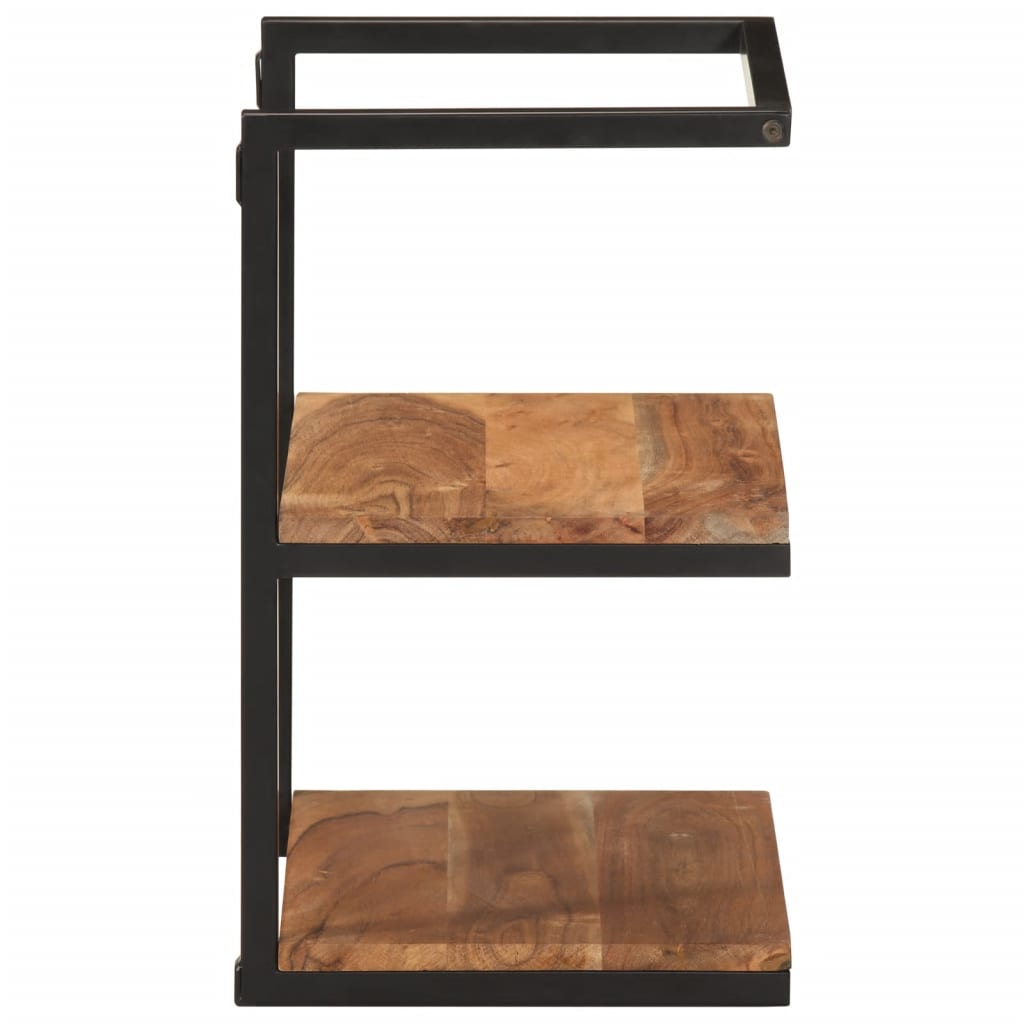 vidaXL Wall Shelf 40x30x50 cm Solid Wood Acacia and Iron 3