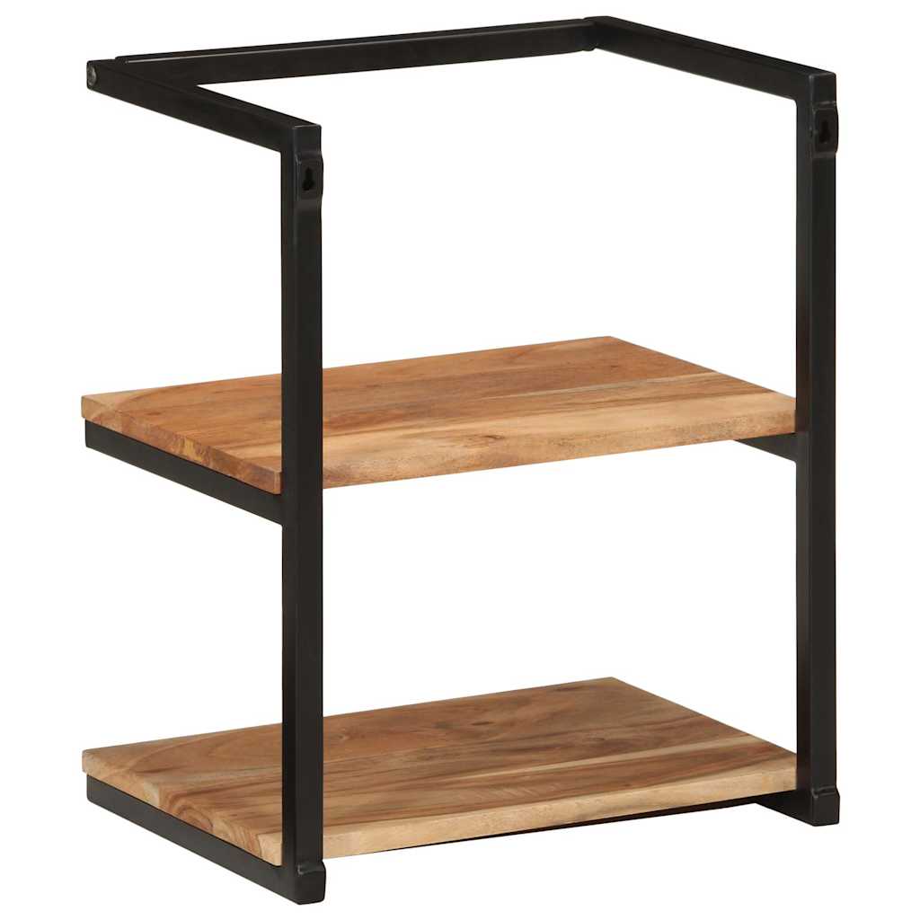 vidaXL Wall Shelf 40x30x50 cm Solid Wood Acacia and Iron 4
