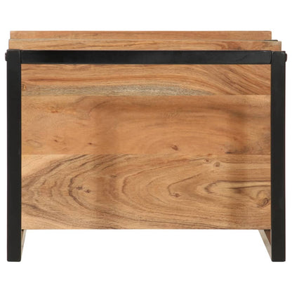 vidaXL Wall Shelf 40x30x50 cm Solid Wood Acacia and Iron 5