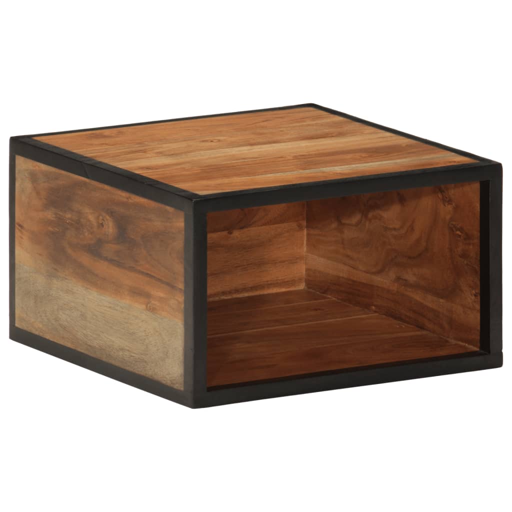 vidaXL Wall-mounted Bedside Cabinet 35x35x20 cm Solid Wood Acacia 1