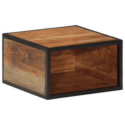 vidaXL Wall-mounted Bedside Cabinet 35x35x20 cm Solid Wood Acacia 1