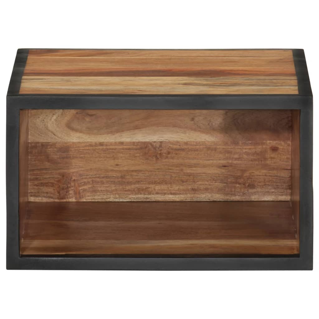 vidaXL Wall-mounted Bedside Cabinet 35x35x20 cm Solid Wood Acacia 2
