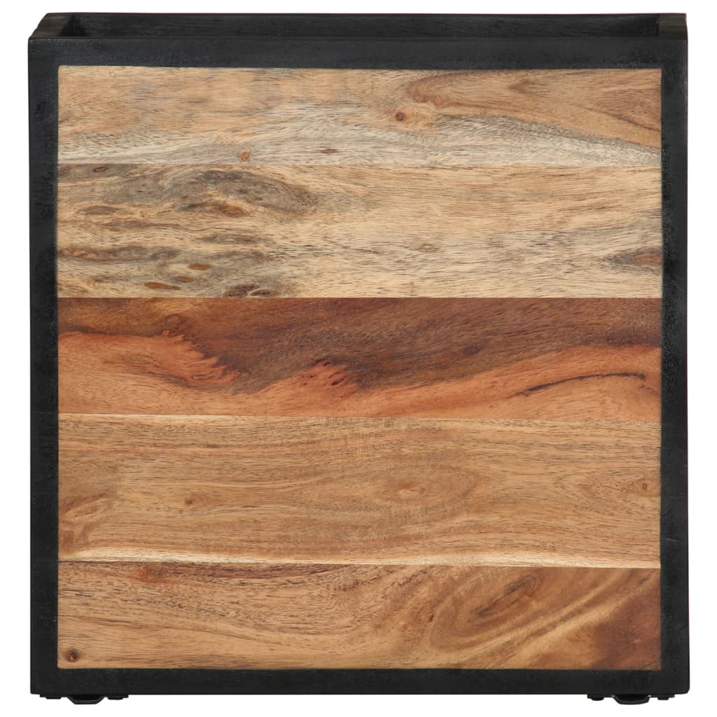 vidaXL Wall-mounted Bedside Cabinet 35x35x20 cm Solid Wood Acacia 5