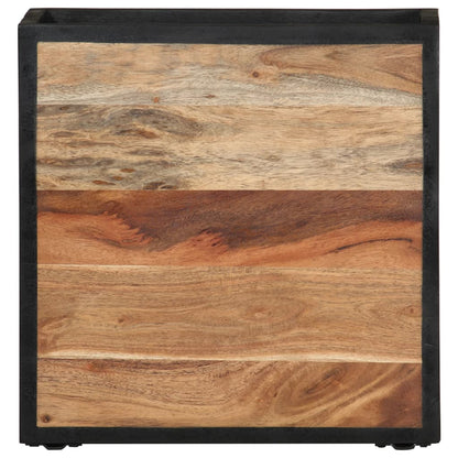vidaXL Wall-mounted Bedside Cabinet 35x35x20 cm Solid Wood Acacia 5