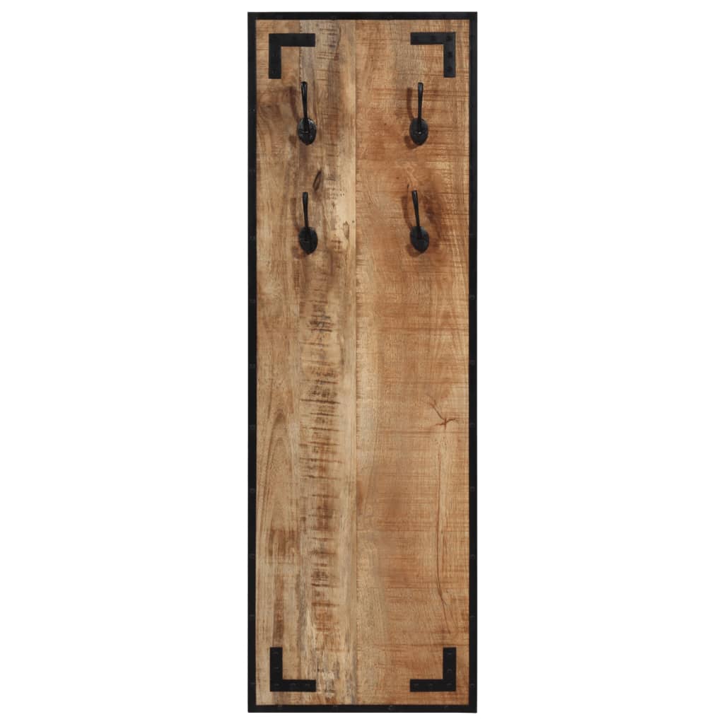 vidaXL Coat Rack 35x8x110 cm Solid Rough Wood Mango 2