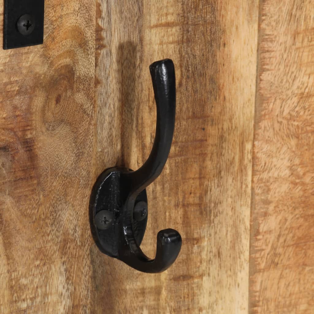 vidaXL Coat Rack 35x8x110 cm Solid Rough Wood Mango 5