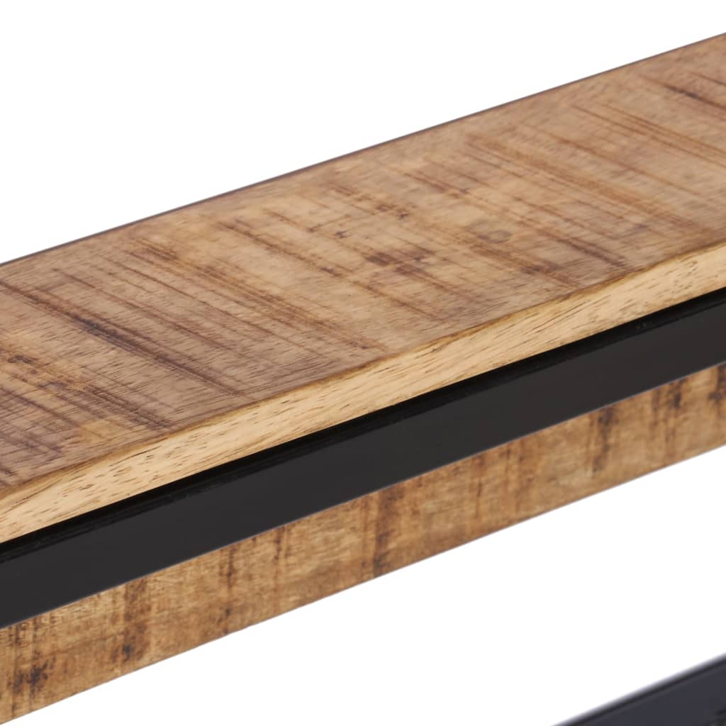 vidaXL Coat Rack 87x10x27 cm Solid Rough Wood Mango 5