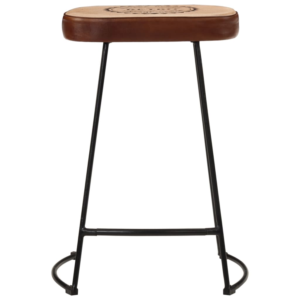 vidaXL Bar Stools 2 pcs Dark Brown 41x29x62 cm 3
