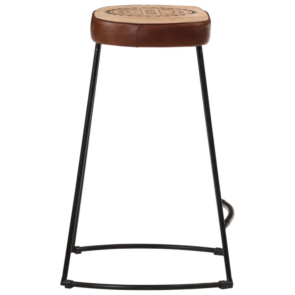 vidaXL Bar Stools 2 pcs Dark Brown 41x29x62 cm 4