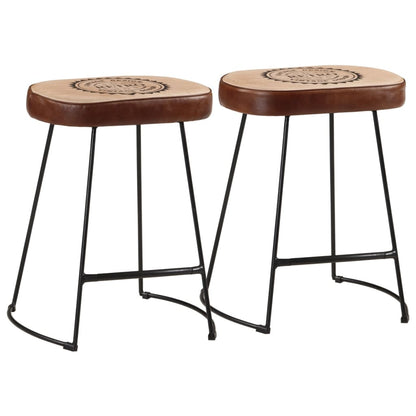 vidaXL Bar Stools 2 pcs Dark Brown 40x29.5x53 cm 1