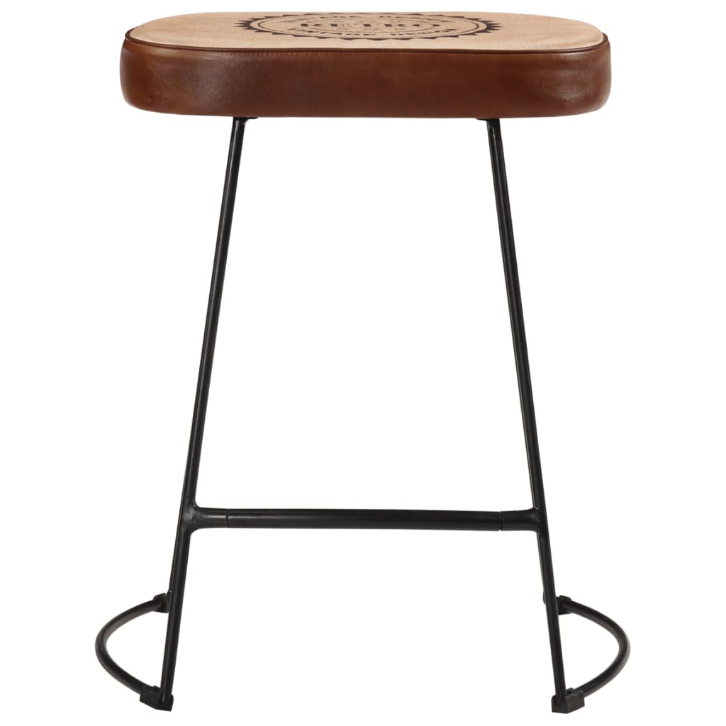 vidaXL Bar Stools 2 pcs Dark Brown 40x29.5x53 cm 3