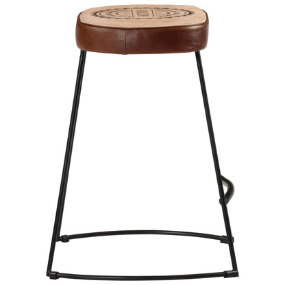 vidaXL Bar Stools 2 pcs Dark Brown 40x29.5x53 cm 4