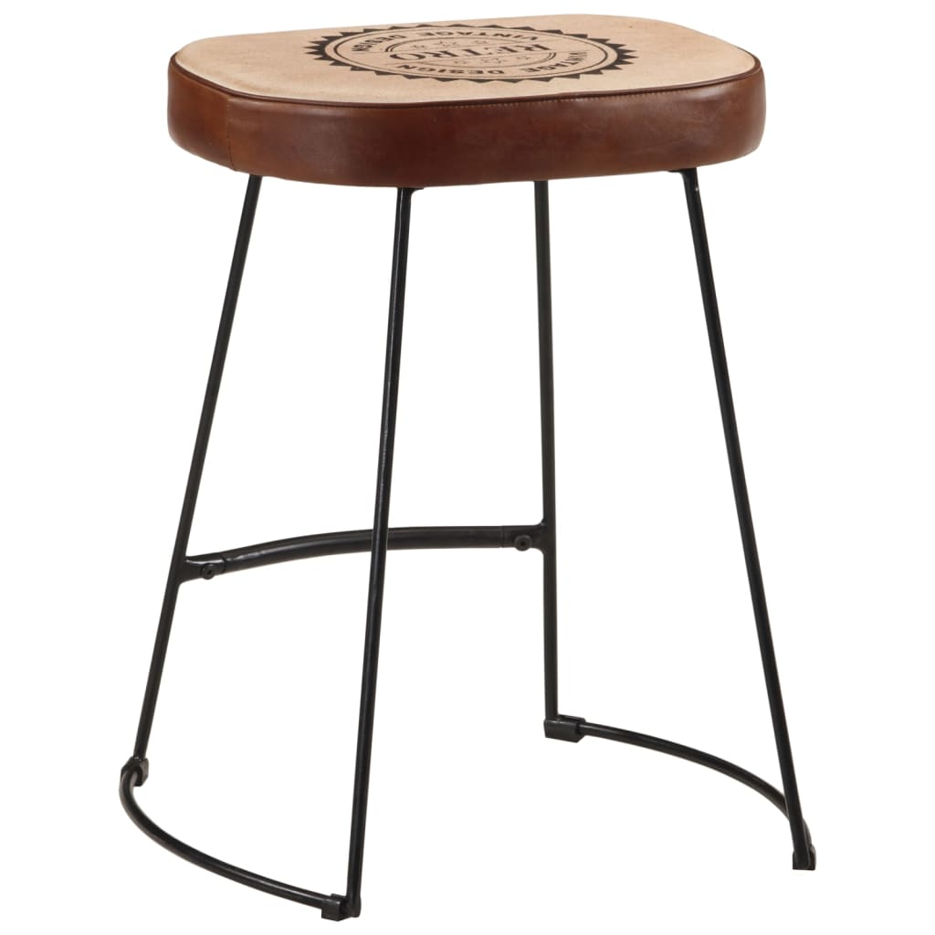 vidaXL Bar Stools 2 pcs Dark Brown 40x29.5x53 cm 5