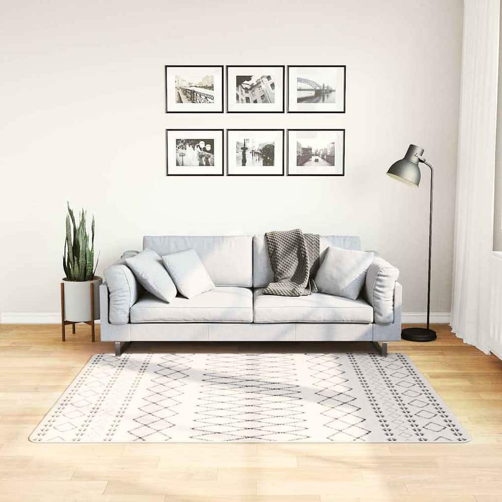 vidaXL Rug Washable Black and White White and Black