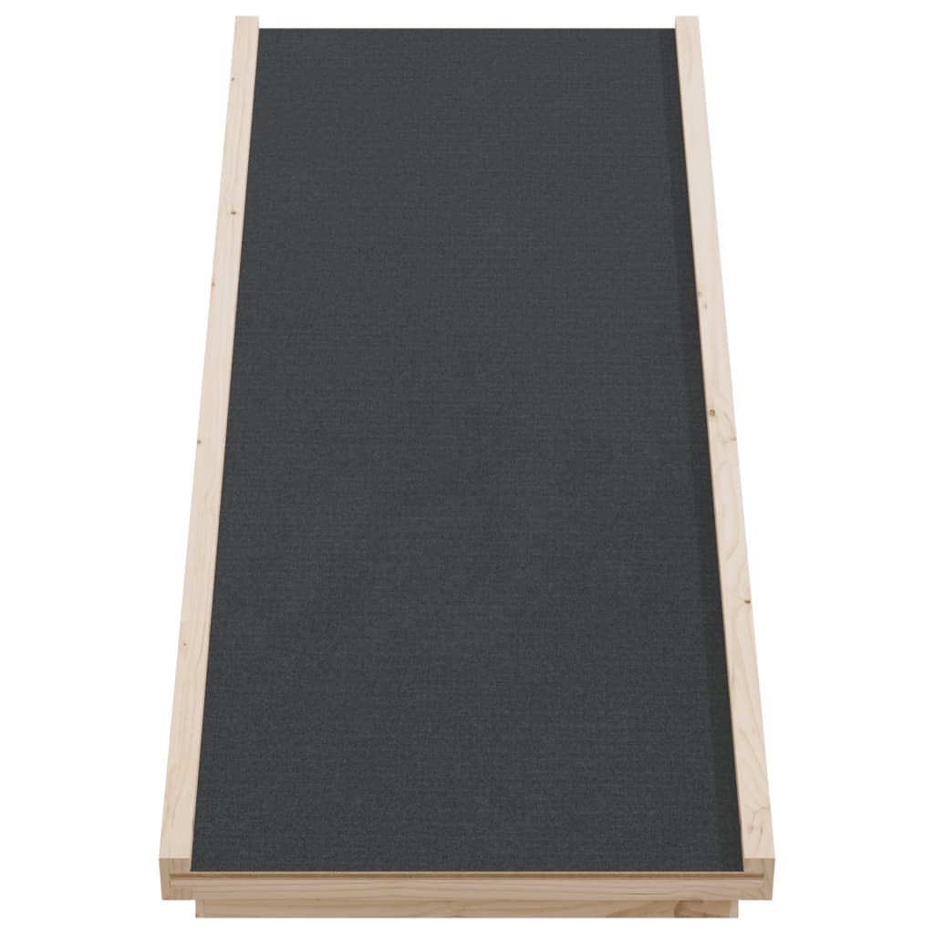 vidaXL Dog Ramp Grey 100x40 cm Solid Wood Fir 4