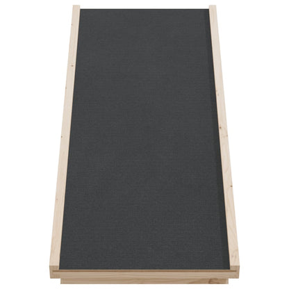 vidaXL Dog Ramp Grey 100x40 cm Solid Wood Fir 4
