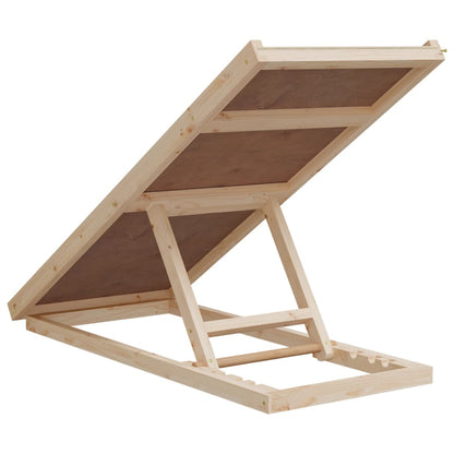 vidaXL Dog Ramp Grey 100x40 cm Solid Wood Fir 5