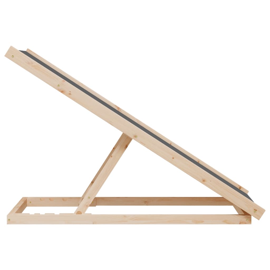vidaXL Dog Ramp Grey 100x40 cm Solid Wood Fir 6