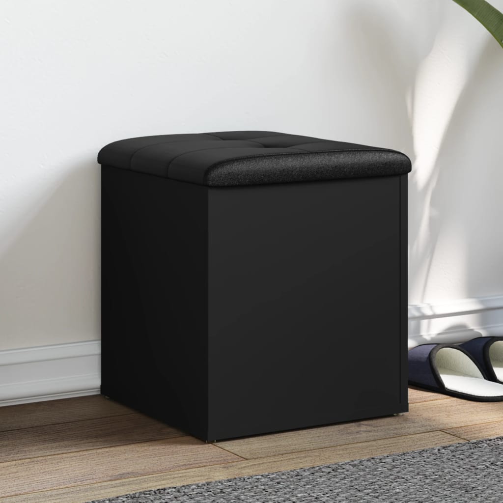 vidaXL Storage Bench Black 42x42x45 cm Engineered Wood 1