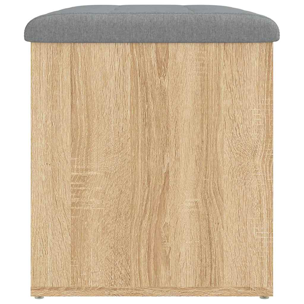 vidaXL Storage Bench Sonoma Oak 62x42x45 cm Engineered Wood 6