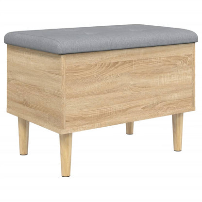 vidaXL Storage Bench Sonoma Oak 62x42x46 cm Engineered Wood 2