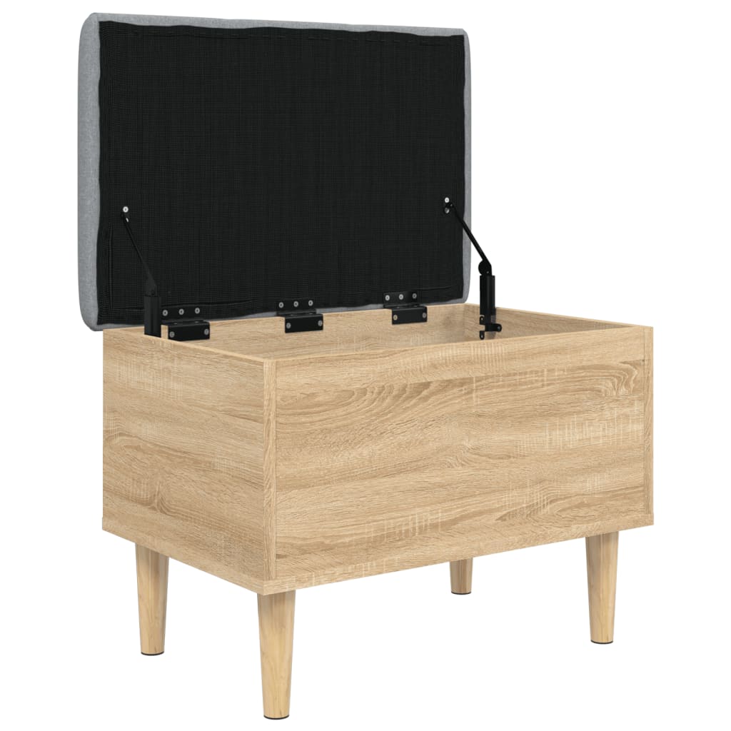 vidaXL Storage Bench Sonoma Oak 62x42x46 cm Engineered Wood 4