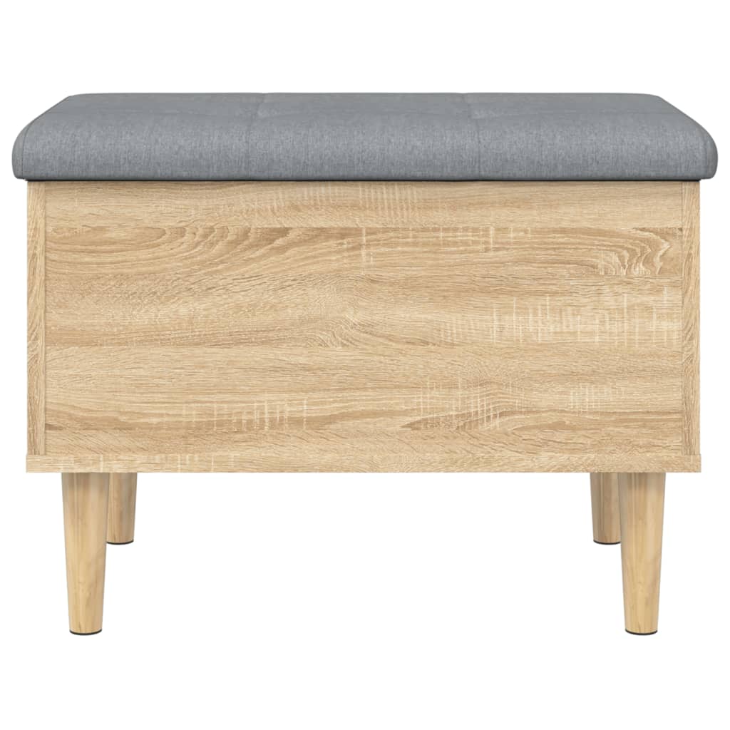 vidaXL Storage Bench Sonoma Oak 62x42x46 cm Engineered Wood 5