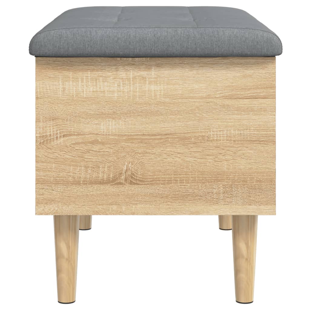 vidaXL Storage Bench Sonoma Oak 62x42x46 cm Engineered Wood 6
