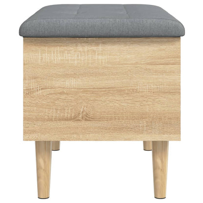 vidaXL Storage Bench Sonoma Oak 62x42x46 cm Engineered Wood 6