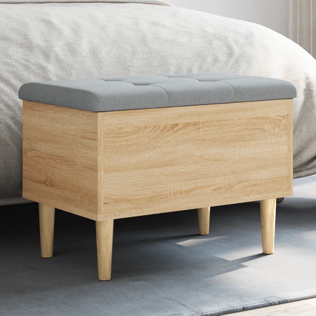 vidaXL Storage Bench Sonoma Oak 62x42x46 cm Engineered Wood 1