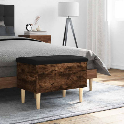 vidaXL Storage Bench Smoked Oak 62x42x46 cm Engineered Wood 3