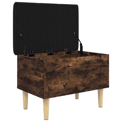 vidaXL Storage Bench Smoked Oak 62x42x46 cm Engineered Wood 4