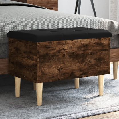 vidaXL Storage Bench Smoked Oak 62x42x46 cm Engineered Wood 1