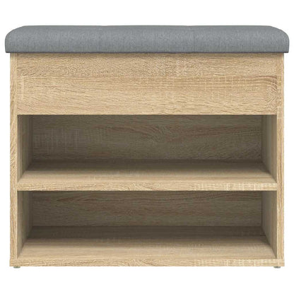 vidaXL Shoe Bench Sonoma Oak 62x32x50 cm Engineered Wood 5