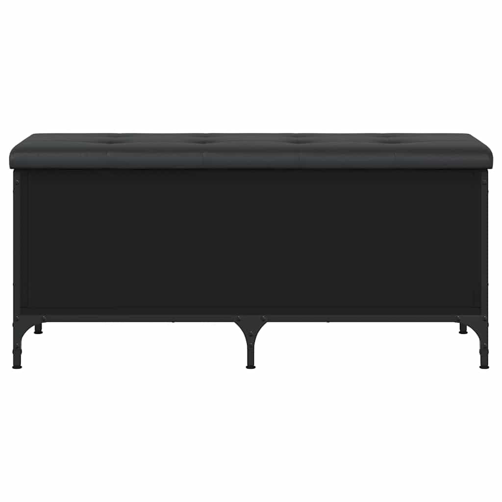 Storage Bench Engineered Wood Black