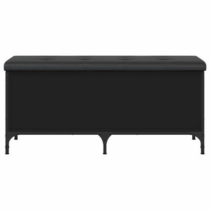 Storage Bench Engineered Wood Black