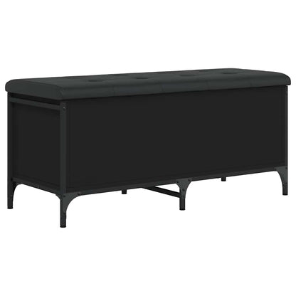 Storage Bench Engineered Wood Black