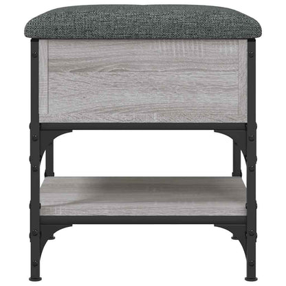 vidaXL Shoe Bench Grey Sonoma 42x42x45 cm Engineered Wood 6