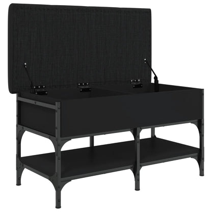 vidaXL Shoe Bench Black 82x42x45 cm Engineered Wood 6