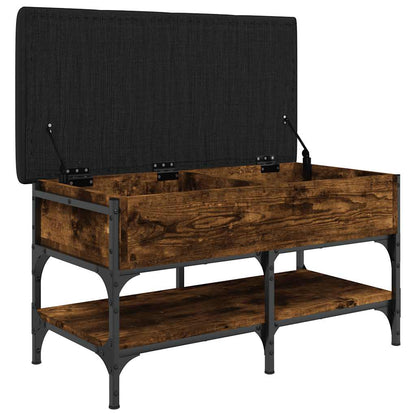vidaXL Shoe Bench Smoked Oak 82x42x45 cm Engineered Wood 6