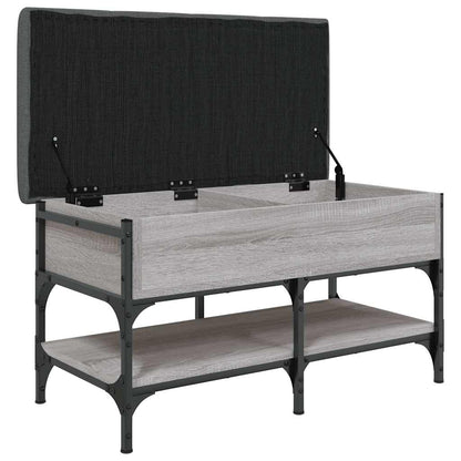vidaXL Shoe Bench Grey Sonoma 82x42x45 cm Engineered Wood 6