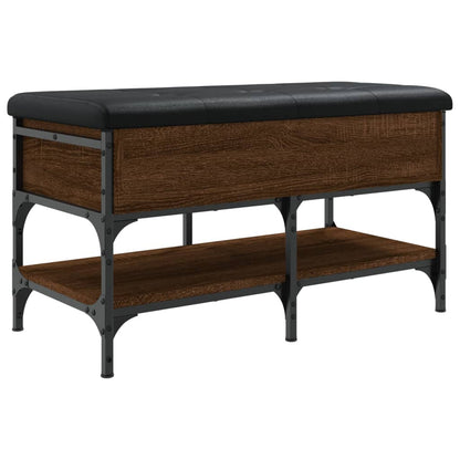 vidaXL Shoe Bench Brown Oak 82x42x45 cm Engineered Wood 2