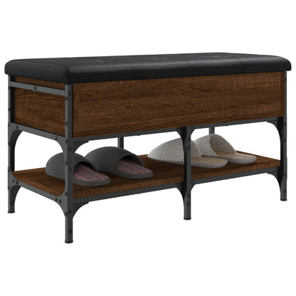 vidaXL Shoe Bench Brown Oak 82x42x45 cm Engineered Wood 5