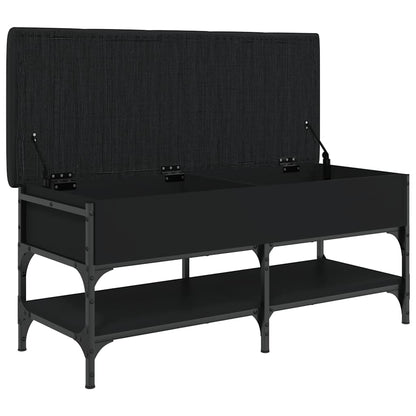 vidaXL Shoe Bench Black 102x42x45 cm Engineered Wood 6